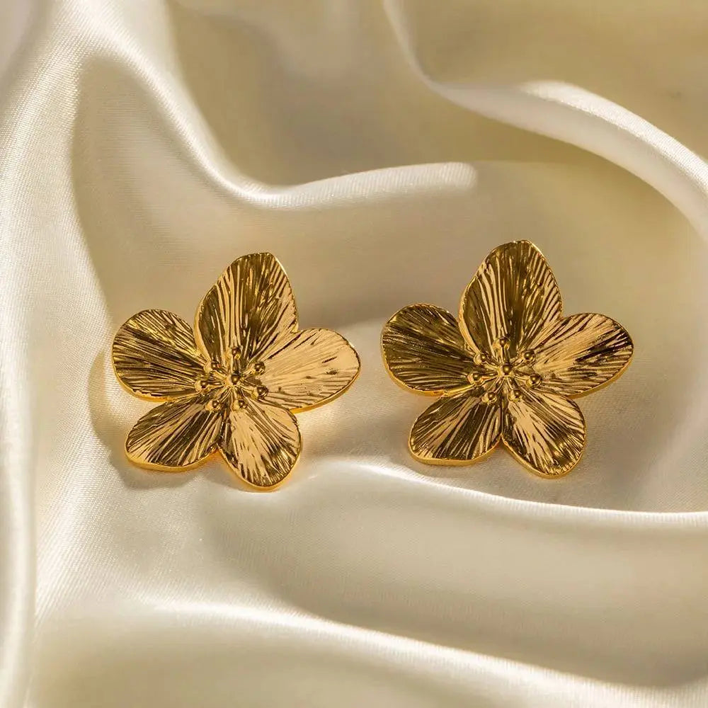 Boucle d'oreilles FLORA 🌸 Acier Inoxydable (La Haute Qualité Garentie) ⭐