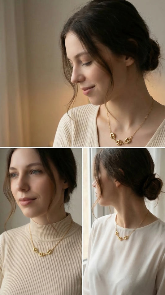 COLLIER GRAIN DE CAFE ☕️  Acier Inoxydable